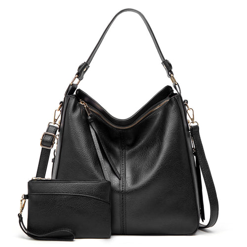 Borsa Hobo in Pelle di Lusso Antifurto + Portamonete Pouch GRATIS